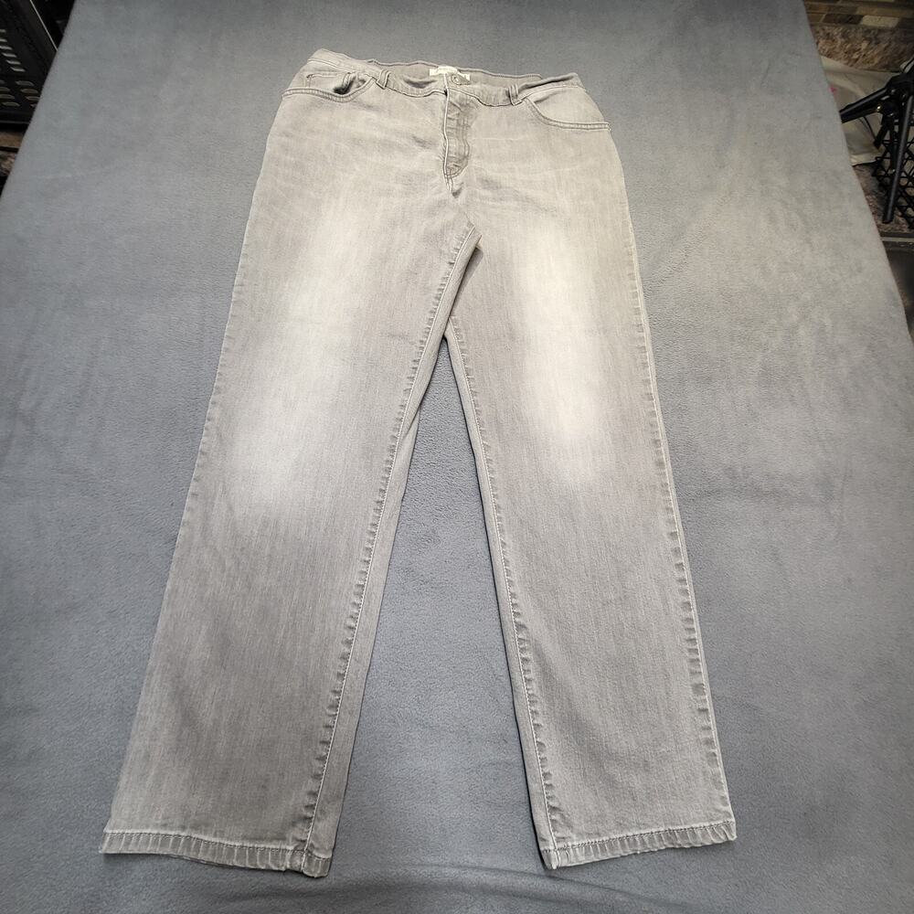Levis 550 Jeans Womens 14 Gray Relaxed Tapered Distressed Denim Stretch